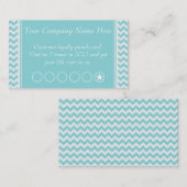 シェブロンの青い割引昇進のパンチカード ロイヤリティカード (正面/裏面)