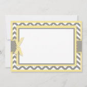 シェブロンの黄色いフクロウおよびプリントは感謝していしています サンキューカード (裏面)