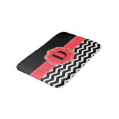 シェブロンの黒い珊瑚の敷物 バスマット (アングル)