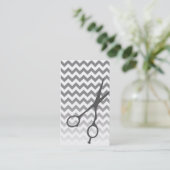 シェブロンは理容師または美容師の名刺をせん断します 名刺 (スタンド正面)