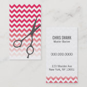 シェブロンは理容師または美容師の名刺をせん断します 名刺 (正面/裏面)