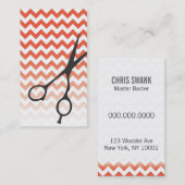 シェブロンは理容師または美容師の名刺をせん断します 名刺 (正面/裏面)