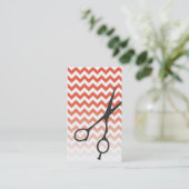 シェブロンは理容師または美容師の名刺をせん断します 名刺 (スタンド正面)