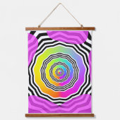 シェブロンらせん状ライン系列3 吊り下げ型タペストリー (正面3)