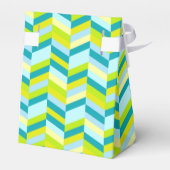 シェブロンアクアティール（緑がかった色）グリーンサンプルギフトボックス フェイバーボックス (裏面サイド)