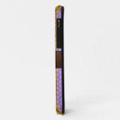 シェブロンウッドブラウンレザールック Case-Mate iPhoneケース (裏面/左)