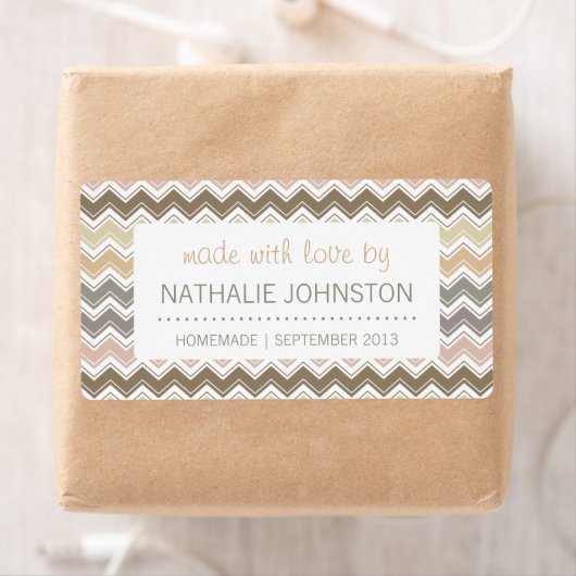 シェブロンエレガント自家製キャニングベーキングギフト ラベル (インサイチュ)