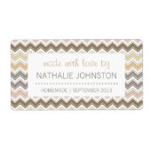 シェブロンエレガント自家製キャニングベーキングギフト ラベル (正面)