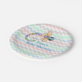 シェブロンカラフルとトンボ紙プレート ペーパープレート (アングル)