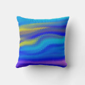シェブロンカラフルウェー絵を描ズアートデザイン抽象芸術 クッション (裏面)