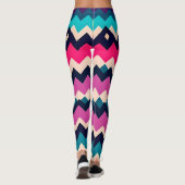 シェブロンカラフルジグザグパターンデザイン レギンス (裏面)
