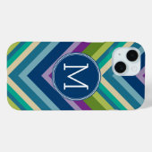 シェブロンカラフルパターンカスタムモノグラム Case-Mate iPhoneケース (裏面 (横))