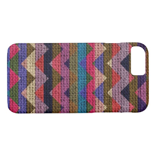 シェブロンカラフルパターンバーラップジュート#2 Case-Mate iPhoneケース (裏面(横))