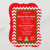 シェブロンクリスマスオープンハウス招待状 招待状 (正面/裏面)