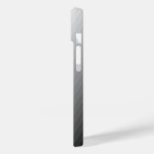 シェブロングラデーショングレーパターンターコイズモノグラム名 Case-Mate iPhoneケース (裏面 / 左)