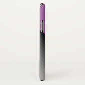 シェブロングラデーショングレーパターン紫モノグラム名 Case-Mate iPhoneケース (裏面/右)