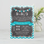 シェブロングラデーションシャルボードベビーQ 招待状 (スタンド正面)