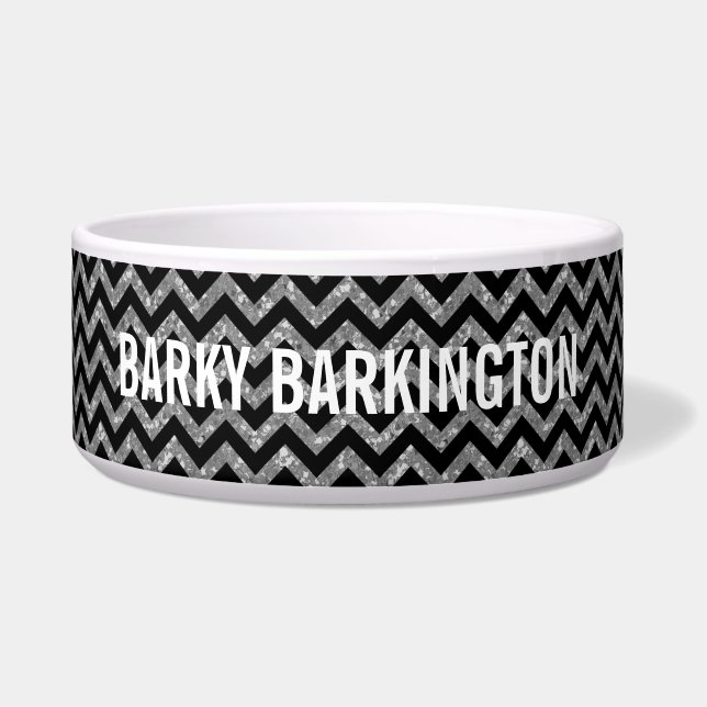 シェブロングリッタールックドッグボウル ボウル (正面)