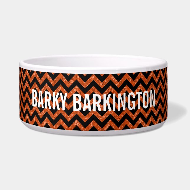 シェブロングリッタールックドッグボウル ボウル (正面)