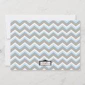 シェブロンシップ&シー新生児ボーイ写真テンプレート 招待状 (裏面)