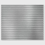 シェブロンシルバーグレストライプーのラインジグザグルクス ラッピングペーパー (フラット)