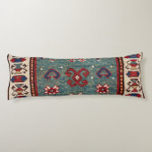 シェブロンスターズスチールブルーライトティール（緑がかった色）  ボディピロー (裏面)