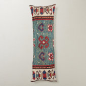 シェブロンスターズスチールブルーライトティール（緑がかった色）  ボディピロー (裏面 (縦))