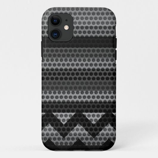 シェブロンステンレス鋼穴金属2 Case-Mate iPhoneケース (裏面)