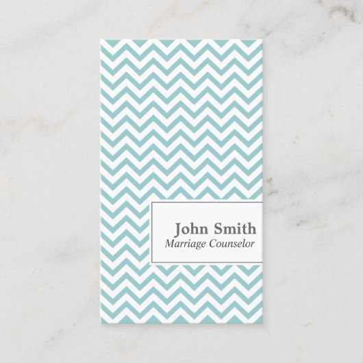 シェブロンストライプ結婚相談名刺 名刺 (正面)