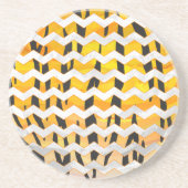 シェブロンタイガーブラックアンドオレンジプリント コースター (正面)