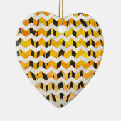 シェブロンタイガーブラックアンドオレンジプリント セラミックオーナメント (右)