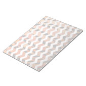 シェブロンタイガーホットオレンジとブラックプリント ノートパッド (アングル)