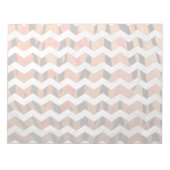 シェブロンタイガーホットオレンジとブラックプリント ノートパッド (正面)