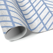 シェブロンティファニー海ブルーグレーシルバーネイビーVIP ラッピングペーパー (ロールコーナー)