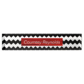 シェブロンパターンエレガントでスタイリッシュな机のネームプレート デスクネームプレート (正面)