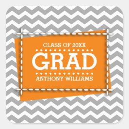 シェブロンパターンカスタムの卒業 スクエアシール