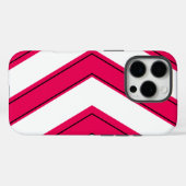 シェブロンパターンデザイン赤と白in Case-Mate iPhoneケース (裏面 (横))