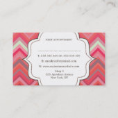 シェブロンパターン美容師アポイントメントカード 予約カード (裏面)