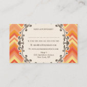 シェブロンパターン美容師アポイントメントカード 予約カード (裏面)