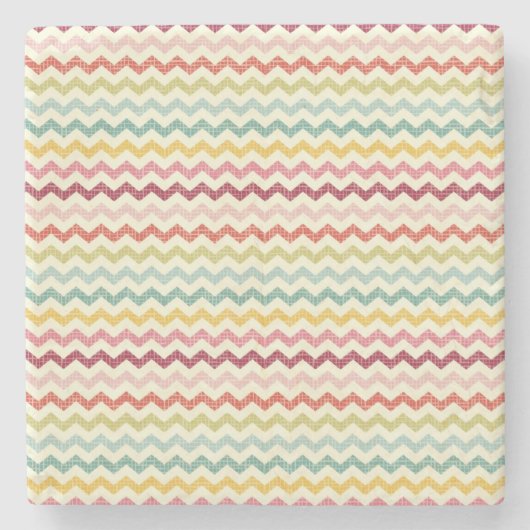 シェブロンパターン4 ストーンコースター (正面)