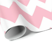 シェブロンピンクのレトロのカラフルでモダンなパターン ラッピングペーパー (ロールコーナー)