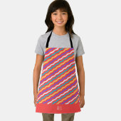 シェブロンピーチ黄パタミニマルーン エプロン (インサイチュ)