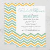 シェブロンブライダルシャワーの招待 招待状 (正面/裏面)