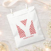 シェブロンプリントウプシャーリンパーティーフェイヴバッグ フェイバーバッグ (クリップ留めされた状態)