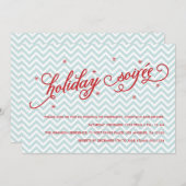 シェブロンホリデーソイラエクリスマスパーティー招待状 招待状 (正面/裏面)