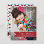 シェブロンホリデーフォトカード シーズンカード (正面/裏面)