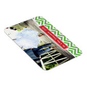 シェブロンホリデーモノグラムフォトマグネット マグネット (右側)