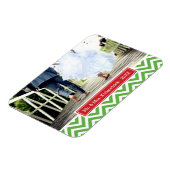 シェブロンホリデーモノグラムフォトマグネット マグネット (左側)