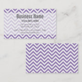 シェブロンモダンな紫色および白いパターン 名刺 (正面/裏面)