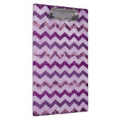 シェブロンモダンな紫色のパターン クリップボード (右)